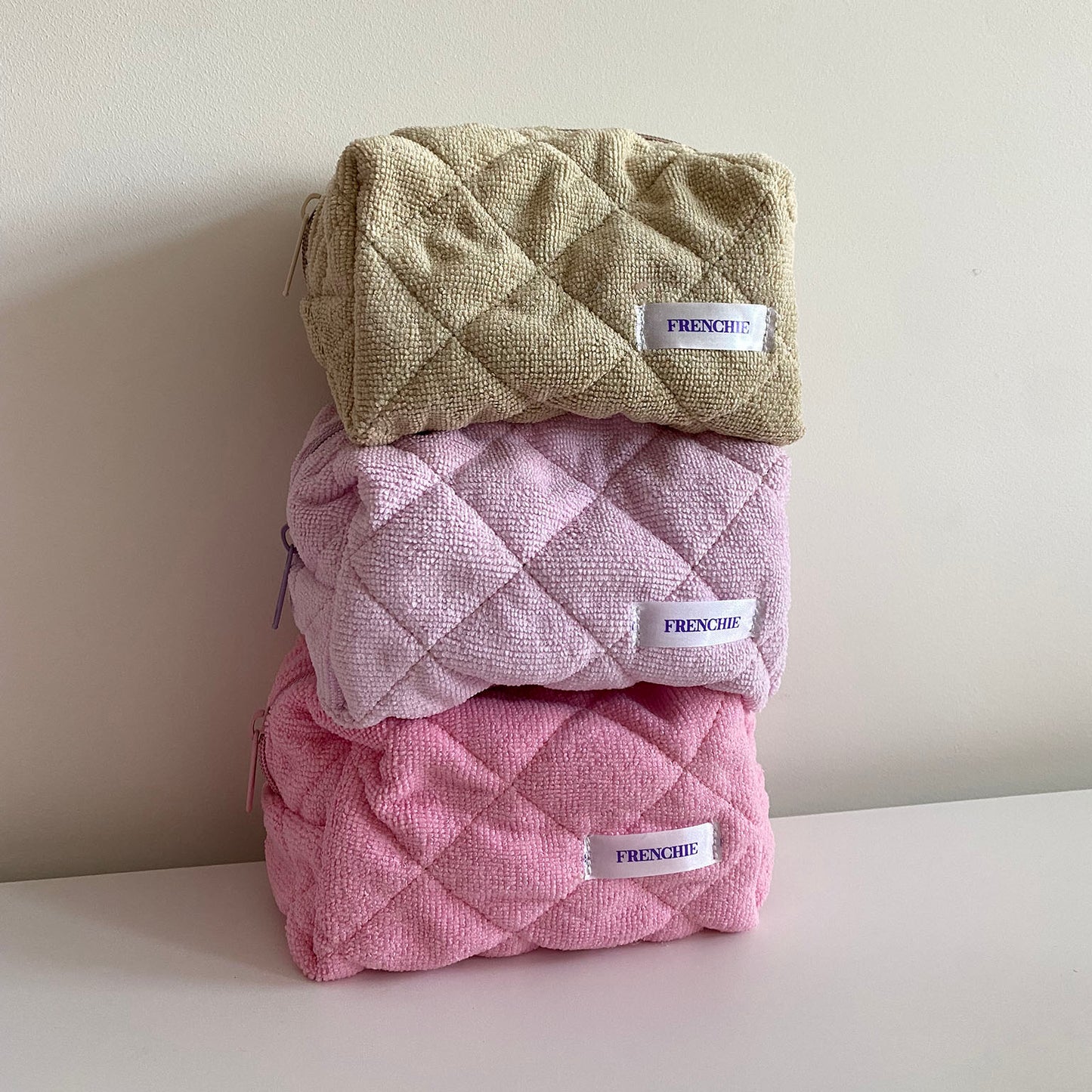Terry lilac cosmetic bag