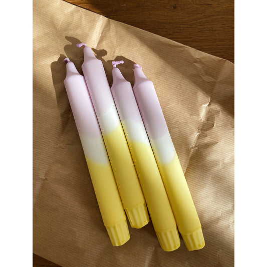 Lilac/yellow candle