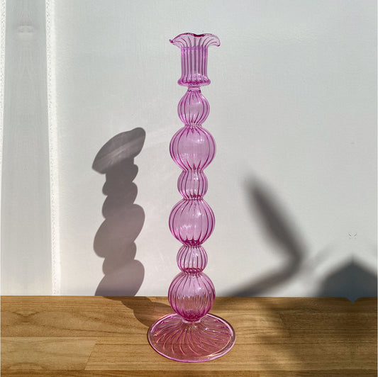 Bubble candle holder lilac large