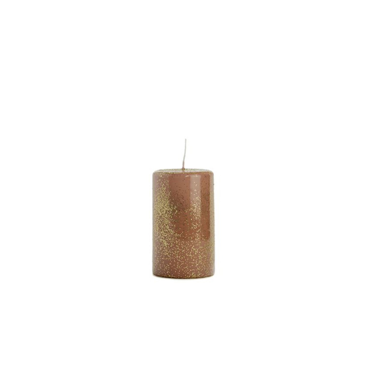 Brique satin glitter candle