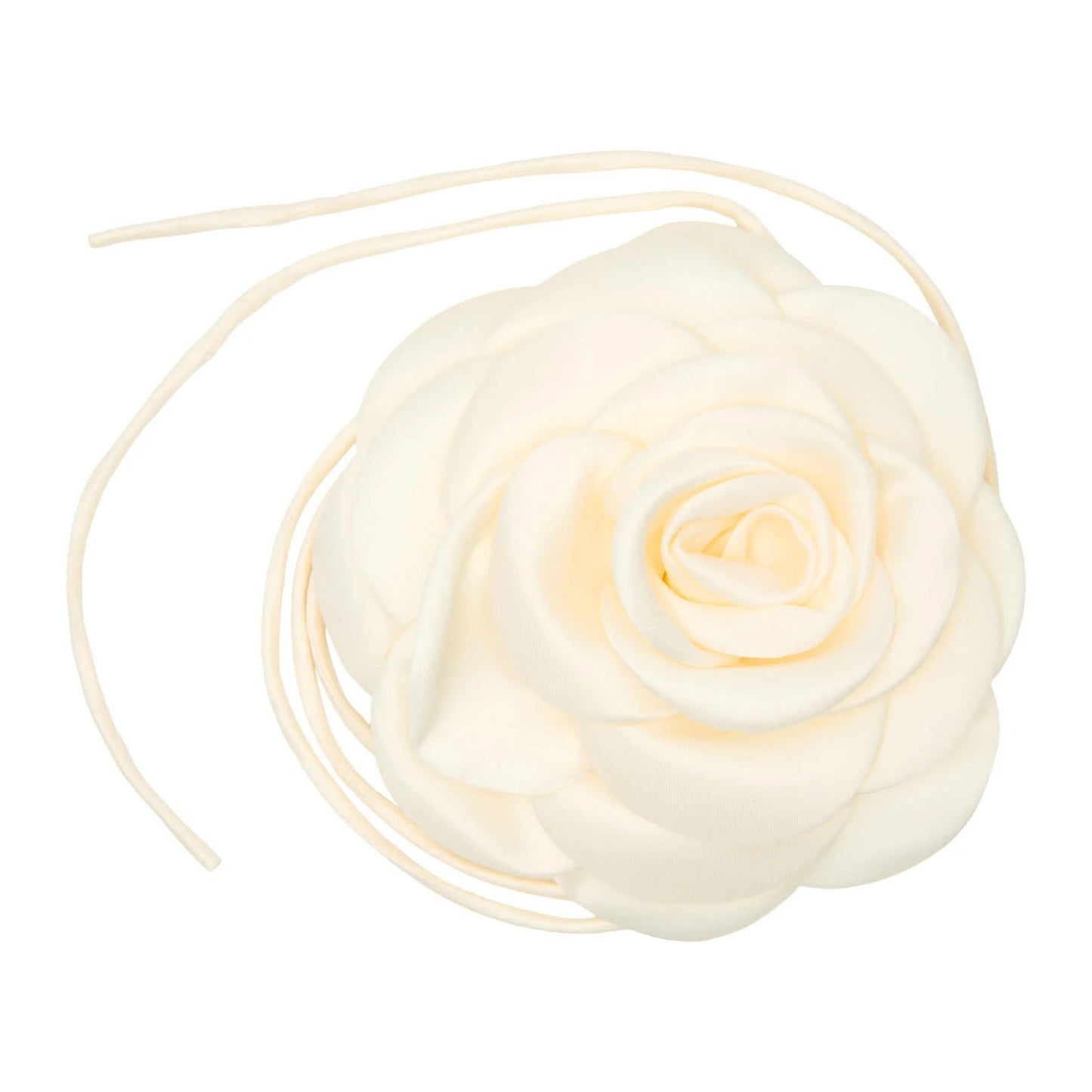 Ivory Giant Satin Rose String