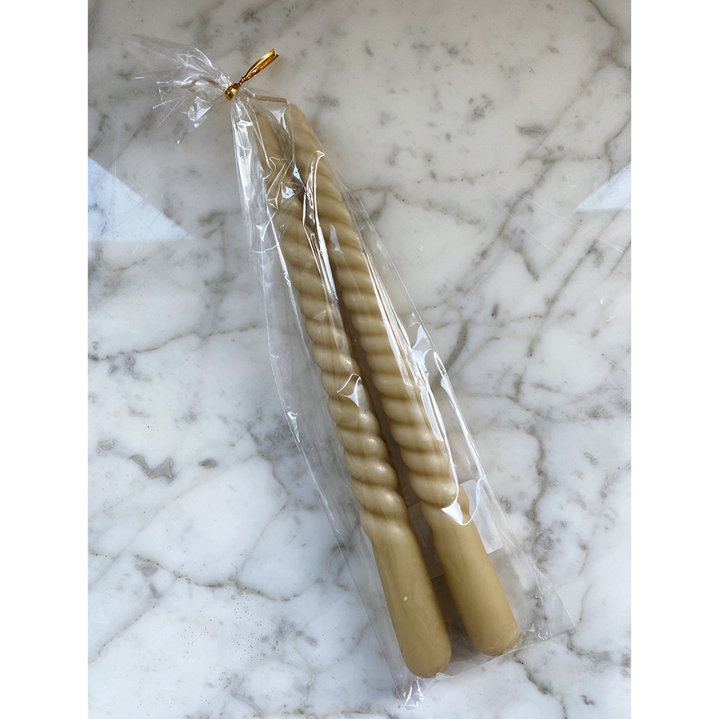 Sand twisted candle set of 2