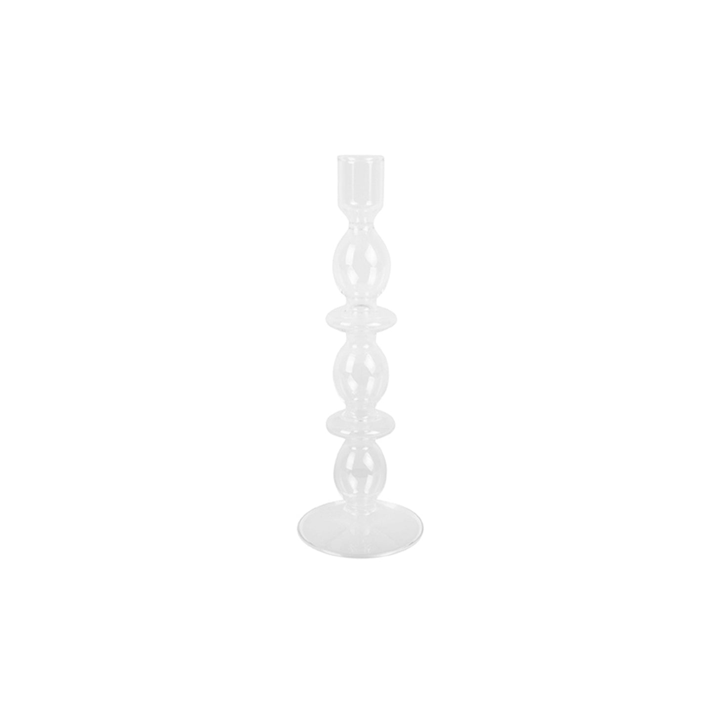 Transparent bubble candle holder large