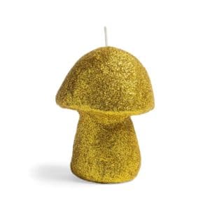 Mushroom kaars goud medium