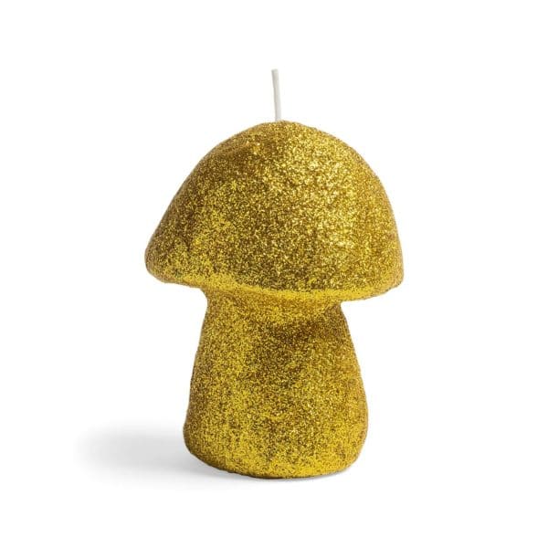 Mushroom kaars goud medium