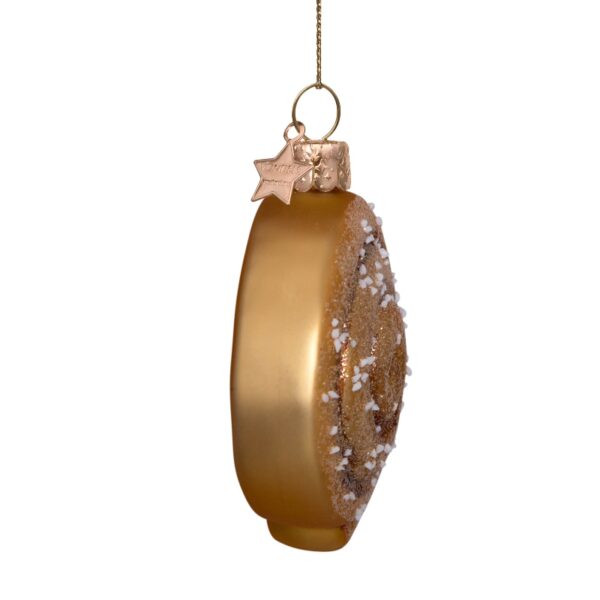 Vondels ornament glass brown matt cinnamon roll