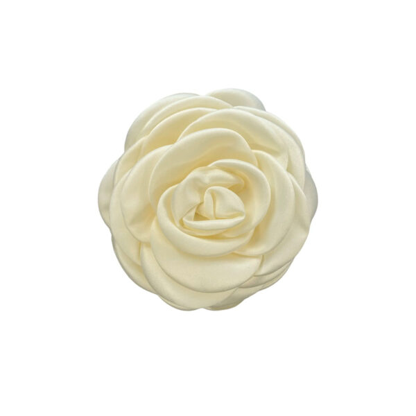 Ivory Giant Satin Rose Claw